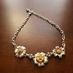 Brighton silver and gold flower necklace